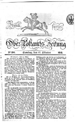 Frankfurter Ober-Post-Amts-Zeitung Samstag 17. Oktober 1818