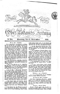 Frankfurter Ober-Post-Amts-Zeitung Sonntag 8. November 1818