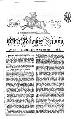 Frankfurter Ober-Post-Amts-Zeitung Dienstag 10. November 1818