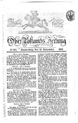 Frankfurter Ober-Post-Amts-Zeitung Donnerstag 12. November 1818