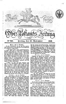 Frankfurter Ober-Post-Amts-Zeitung Freitag 20. November 1818