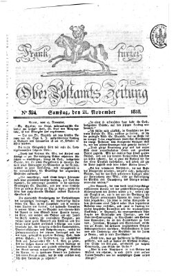 Frankfurter Ober-Post-Amts-Zeitung Samstag 21. November 1818