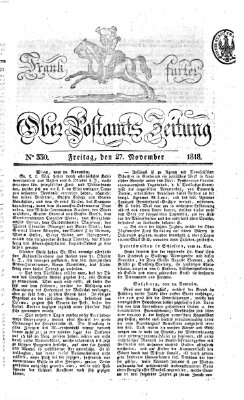 Frankfurter Ober-Post-Amts-Zeitung Freitag 27. November 1818