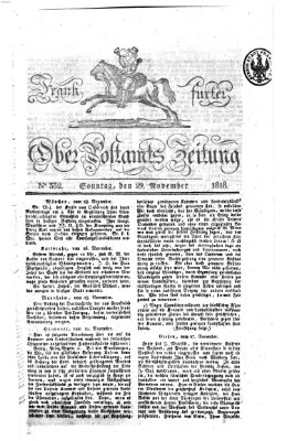 Frankfurter Ober-Post-Amts-Zeitung Sonntag 29. November 1818