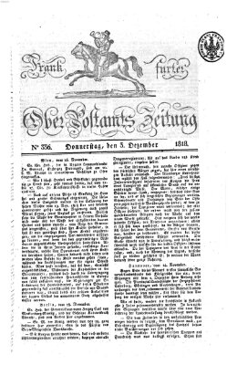 Frankfurter Ober-Post-Amts-Zeitung Donnerstag 3. Dezember 1818