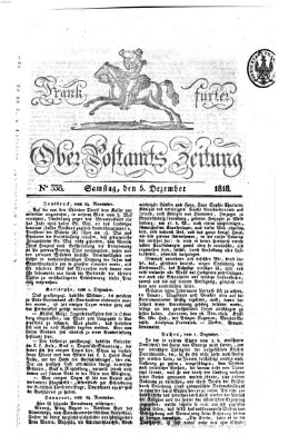 Frankfurter Ober-Post-Amts-Zeitung Samstag 5. Dezember 1818