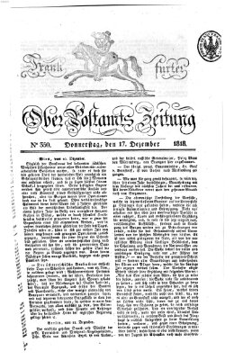 Frankfurter Ober-Post-Amts-Zeitung Donnerstag 17. Dezember 1818