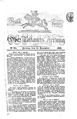 Frankfurter Ober-Post-Amts-Zeitung Freitag 18. Dezember 1818