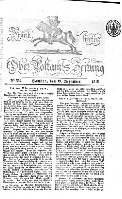 Frankfurter Ober-Post-Amts-Zeitung Samstag 19. Dezember 1818