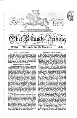 Frankfurter Ober-Post-Amts-Zeitung Mittwoch 23. Dezember 1818