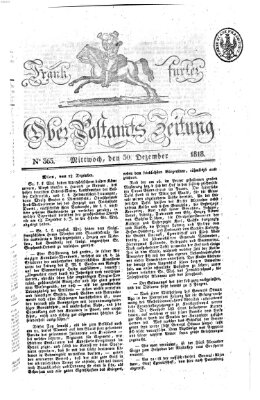 Frankfurter Ober-Post-Amts-Zeitung Mittwoch 30. Dezember 1818