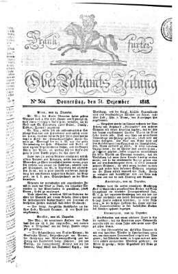 Frankfurter Ober-Post-Amts-Zeitung Donnerstag 31. Dezember 1818