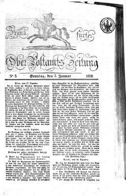 Frankfurter Ober-Post-Amts-Zeitung Sonntag 3. Januar 1819