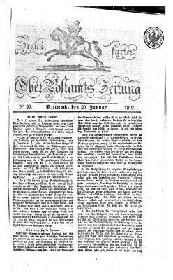 Frankfurter Ober-Post-Amts-Zeitung Mittwoch 20. Januar 1819