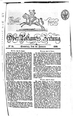 Frankfurter Ober-Post-Amts-Zeitung Sonntag 24. Januar 1819