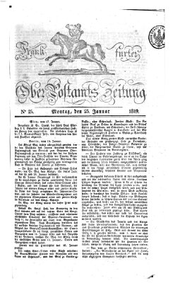 Frankfurter Ober-Post-Amts-Zeitung Montag 25. Januar 1819