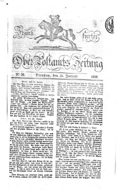 Frankfurter Ober-Post-Amts-Zeitung Dienstag 26. Januar 1819