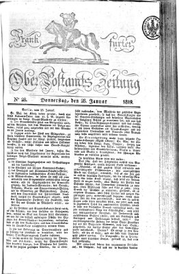 Frankfurter Ober-Post-Amts-Zeitung Donnerstag 28. Januar 1819