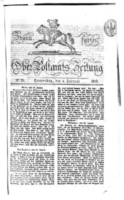 Frankfurter Ober-Post-Amts-Zeitung Donnerstag 4. Februar 1819