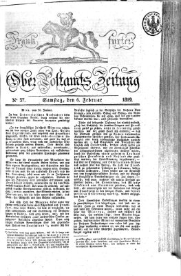 Frankfurter Ober-Post-Amts-Zeitung Samstag 6. Februar 1819