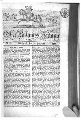 Frankfurter Ober-Post-Amts-Zeitung Mittwoch 24. Februar 1819