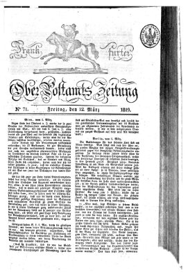 Frankfurter Ober-Post-Amts-Zeitung Freitag 12. März 1819