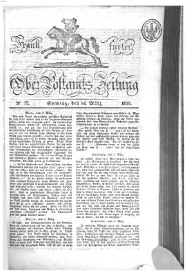 Frankfurter Ober-Post-Amts-Zeitung Sonntag 14. März 1819