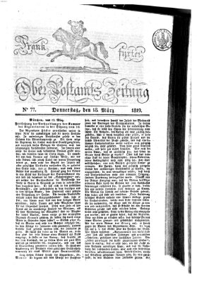 Frankfurter Ober-Post-Amts-Zeitung Donnerstag 18. März 1819