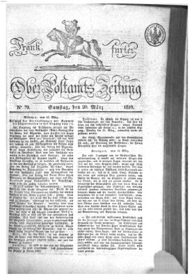 Frankfurter Ober-Post-Amts-Zeitung Samstag 20. März 1819