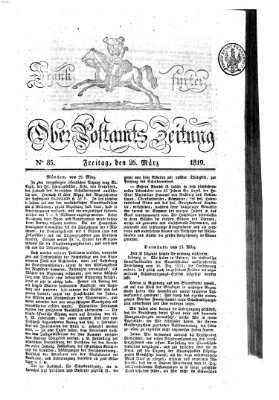 Frankfurter Ober-Post-Amts-Zeitung Freitag 26. März 1819