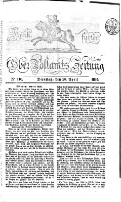 Frankfurter Ober-Post-Amts-Zeitung Dienstag 20. April 1819