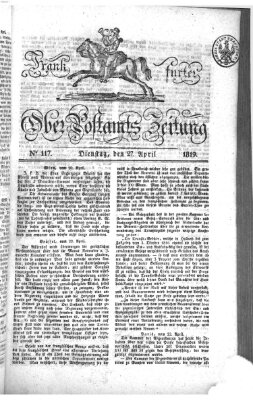 Frankfurter Ober-Post-Amts-Zeitung Dienstag 27. April 1819