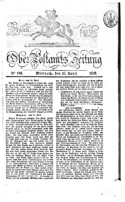 Frankfurter Ober-Post-Amts-Zeitung Mittwoch 28. April 1819