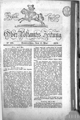 Frankfurter Ober-Post-Amts-Zeitung Donnerstag 13. Mai 1819