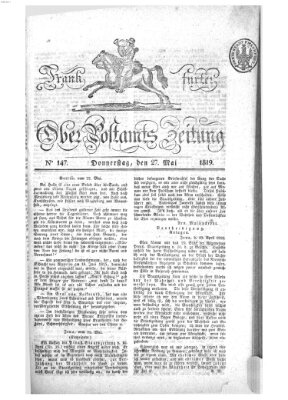 Frankfurter Ober-Post-Amts-Zeitung Donnerstag 27. Mai 1819