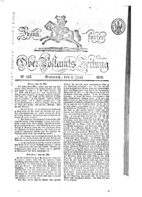 Frankfurter Ober-Post-Amts-Zeitung Mittwoch 2. Juni 1819