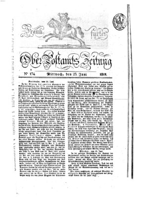 Frankfurter Ober-Post-Amts-Zeitung Mittwoch 23. Juni 1819