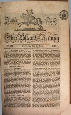 Frankfurter Ober-Post-Amts-Zeitung Freitag 2. Juli 1819