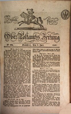 Frankfurter Ober-Post-Amts-Zeitung Samstag 3. Juli 1819