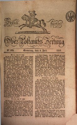 Frankfurter Ober-Post-Amts-Zeitung Sonntag 4. Juli 1819