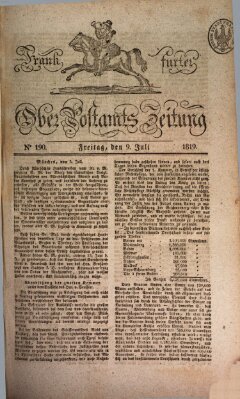 Frankfurter Ober-Post-Amts-Zeitung Freitag 9. Juli 1819