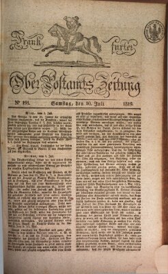 Frankfurter Ober-Post-Amts-Zeitung Samstag 10. Juli 1819