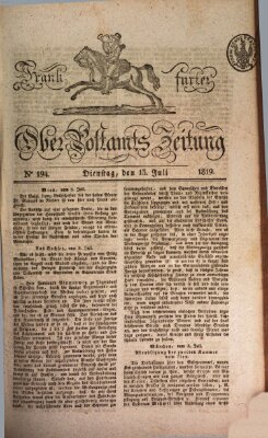 Frankfurter Ober-Post-Amts-Zeitung Dienstag 13. Juli 1819