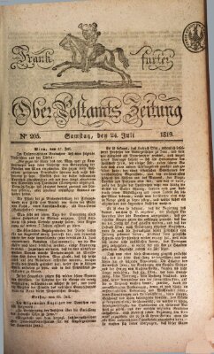 Frankfurter Ober-Post-Amts-Zeitung Samstag 24. Juli 1819