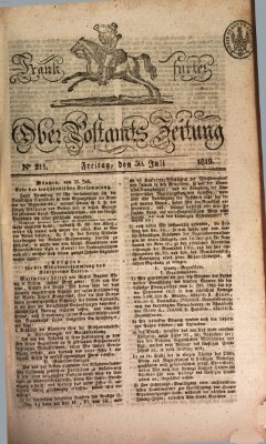 Frankfurter Ober-Post-Amts-Zeitung Freitag 30. Juli 1819