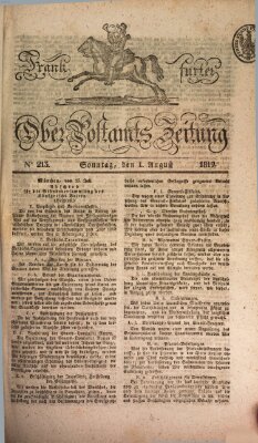 Frankfurter Ober-Post-Amts-Zeitung Sonntag 1. August 1819