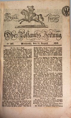 Frankfurter Ober-Post-Amts-Zeitung Mittwoch 11. August 1819