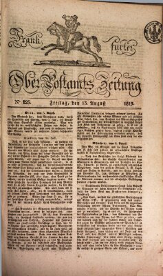 Frankfurter Ober-Post-Amts-Zeitung Freitag 13. August 1819