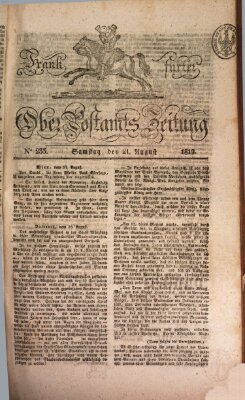 Frankfurter Ober-Post-Amts-Zeitung Samstag 21. August 1819