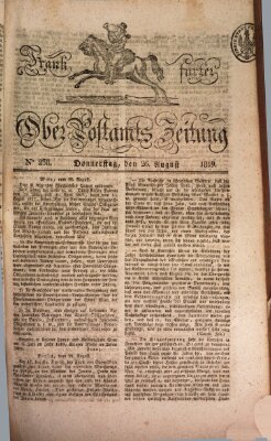 Frankfurter Ober-Post-Amts-Zeitung Donnerstag 26. August 1819